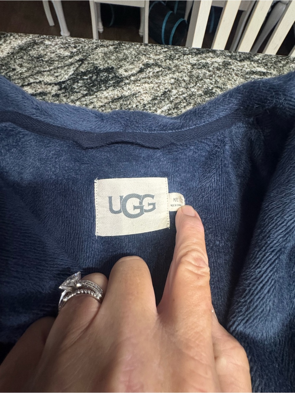 UGG Deep Navy Plush Robe